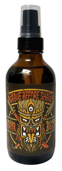 4oz. BIG BOTTLE OF GRAVE BEFORE SHAVE™  BEARD OIL