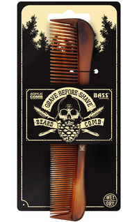 GRAVE BEFORE SHAVE™  Beard Brush and Acrylic Tortoise Shell Fine/Wide Tooth Comb