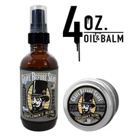 Large GBS Balm and Oil Beard Pack 4 oz BIG BOTTLES and 4 oz BIG TINS