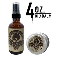 Large GBS Balm and Oil Beard Pack 4 oz BIG BOTTLES and 4 oz BIG TINS