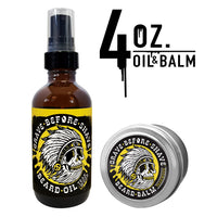 Large GBS Balm and Oil Beard Pack 4 oz BIG BOTTLES and 4 oz BIG TINS