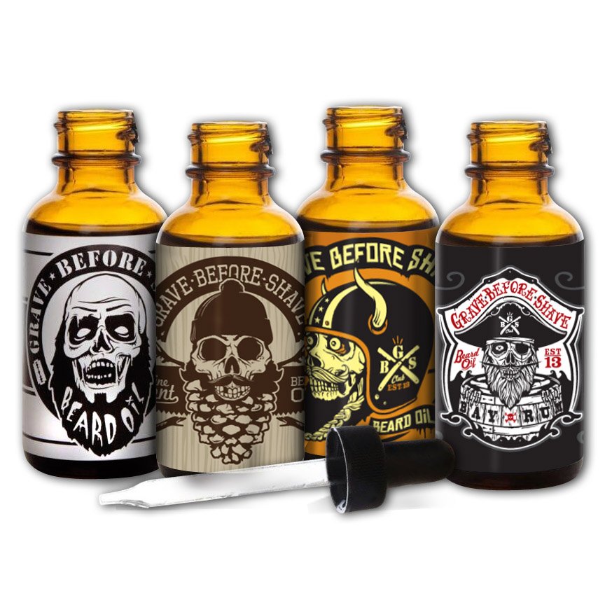 GRAVE BEFORE SHAVE Beard oil 4 Pack Grave Before Shave