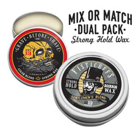 FISTICUFFS™ STRONG HOLD MUSTACHE WAX DUAL PACK
