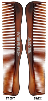 GRAVE BEFORE SHAVE™  Beard Brush and Acrylic Tortoise Shell Fine/Wide Tooth Comb